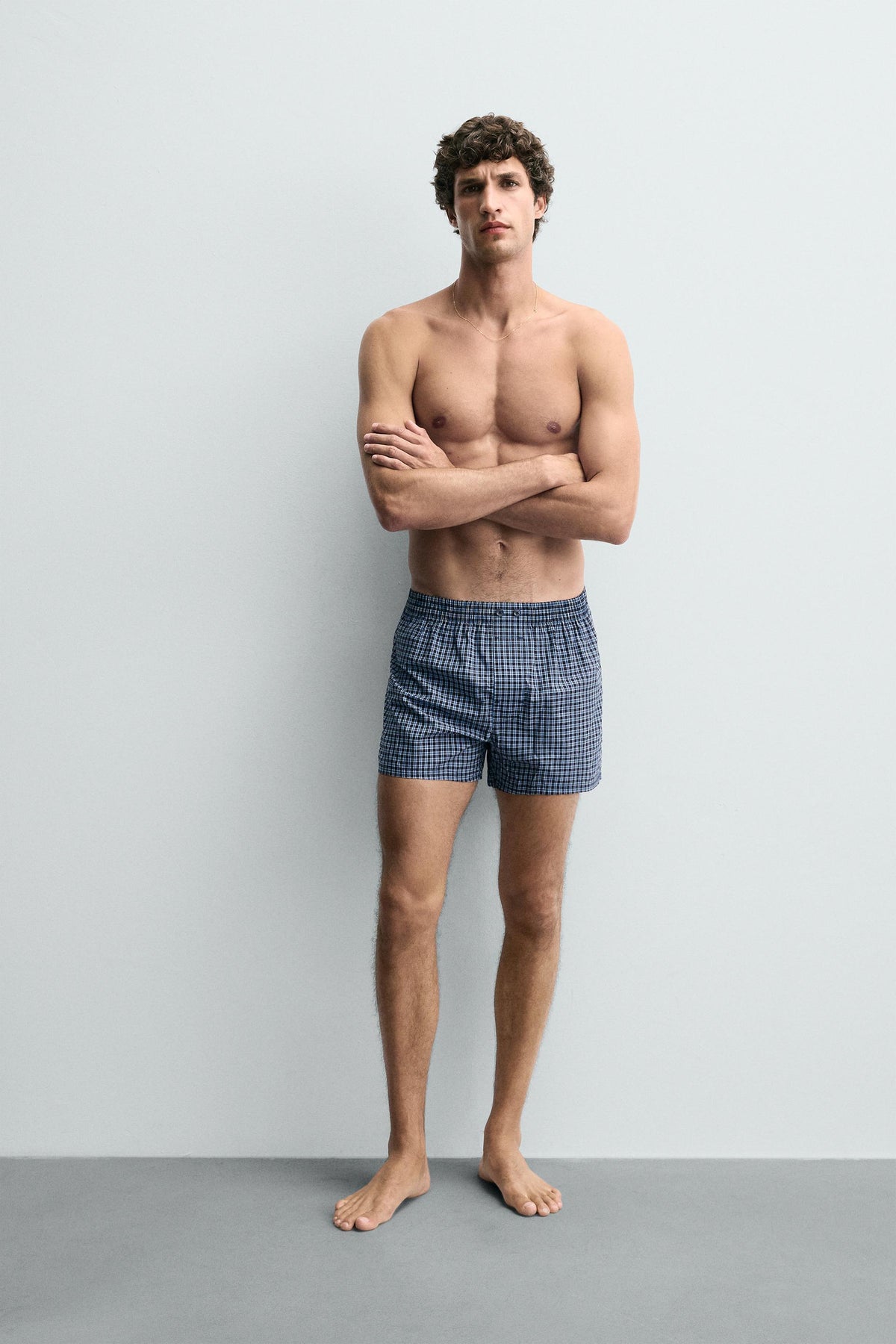 LIMITED EDITION CHECKED POPLIN BOXERS - Image 1