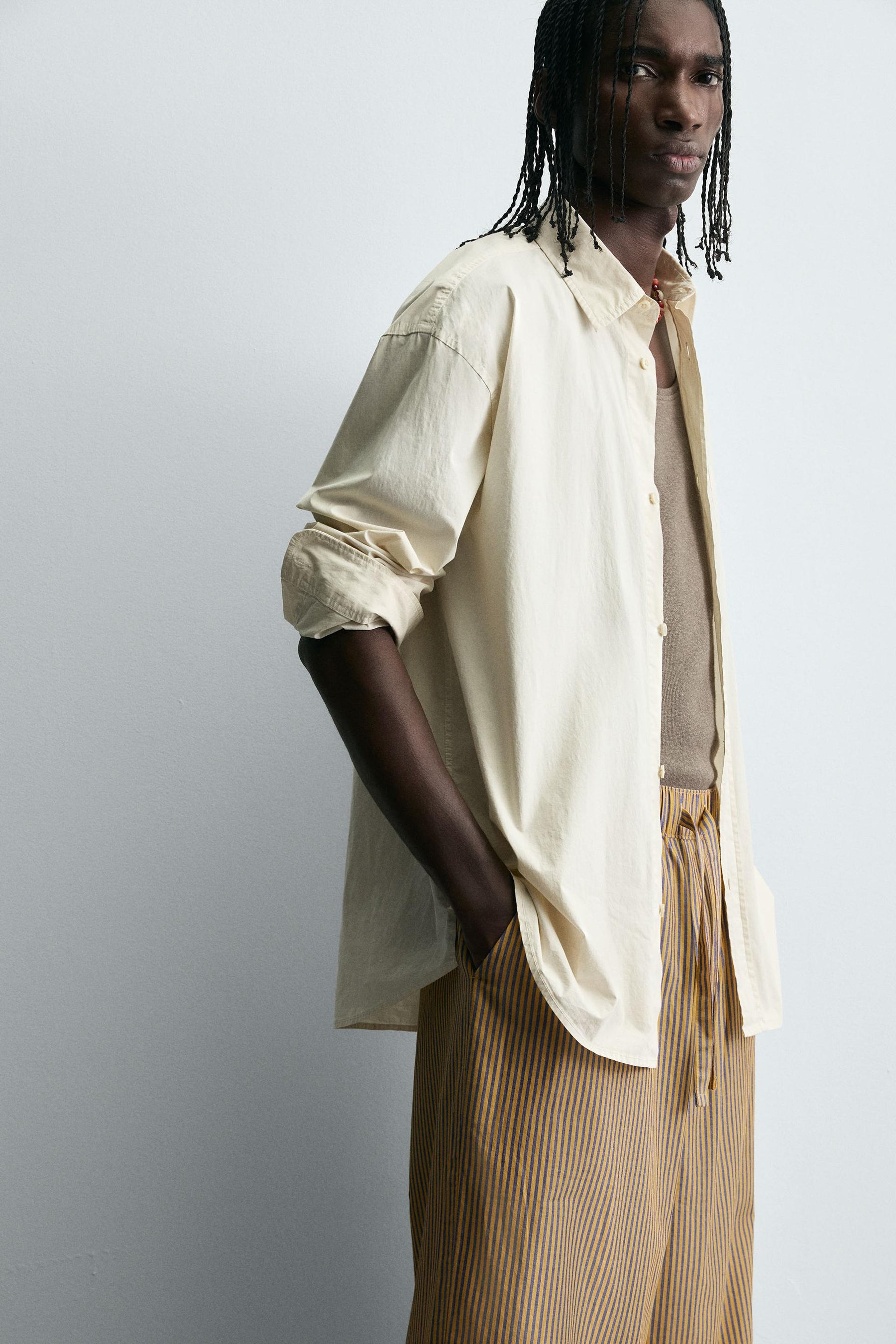 STRIPED OVERSIZE FIT TROUSERS - Image 6