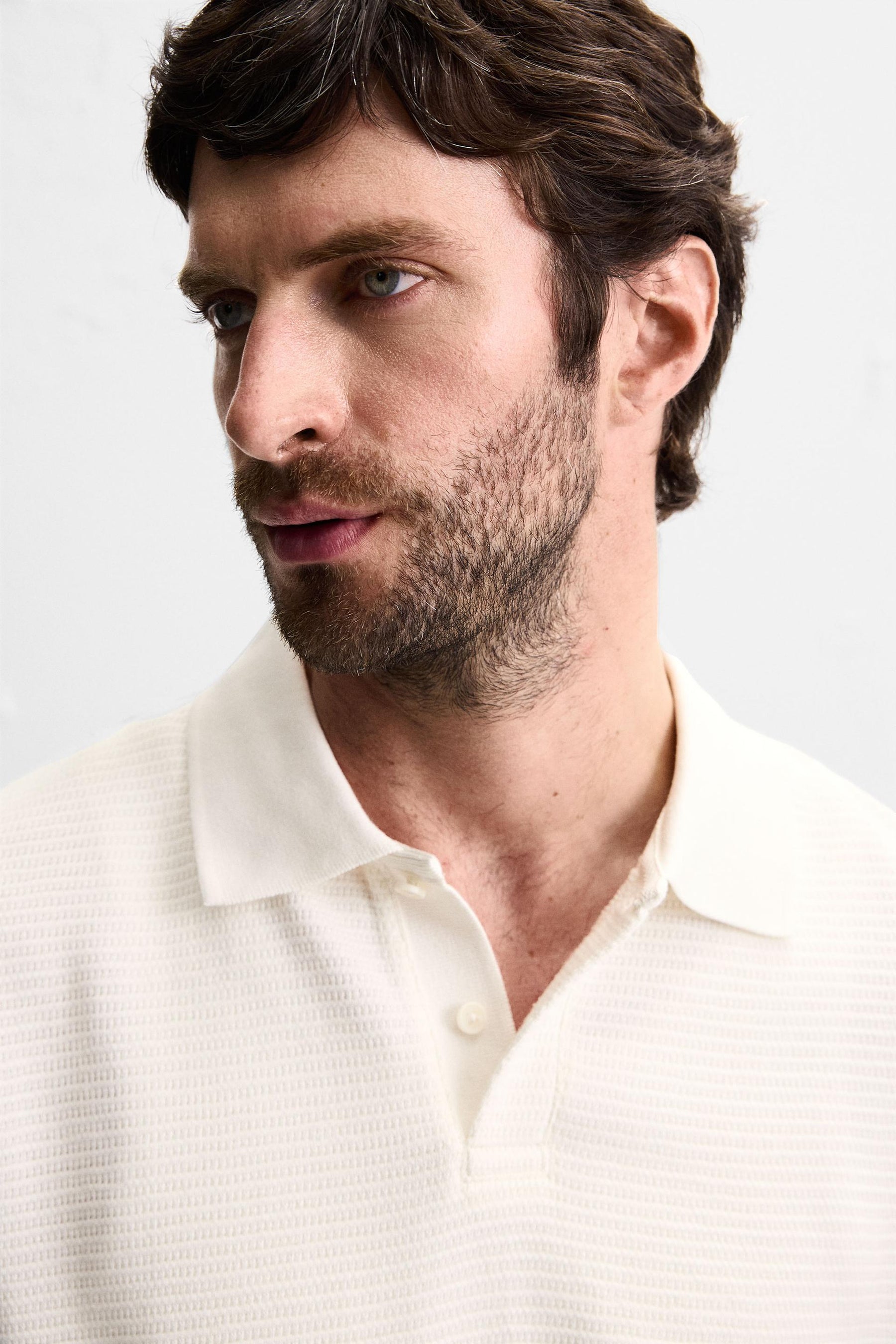 JACQUARD TEXTURED POLO SHIRT - Image 6