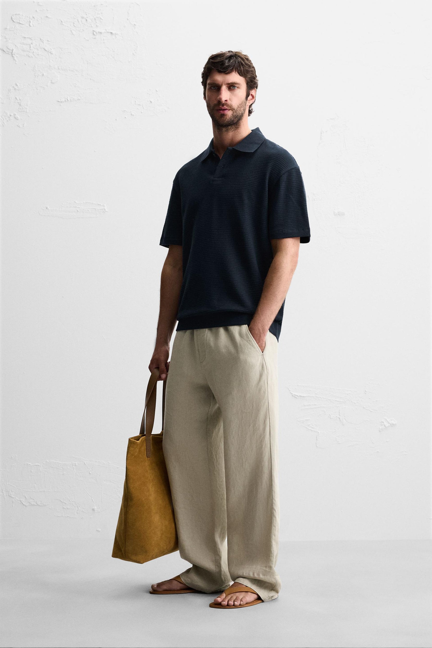 JACQUARD TEXTURED POLO SHIRT - Image 4