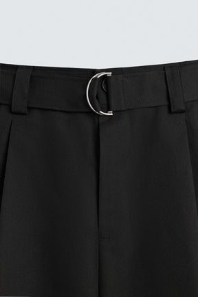 BELTED WIDE-LEG BERMUDA SHORTS - Image 8