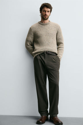 REGULAR FIT PLEATED TROUSERS - Image 5