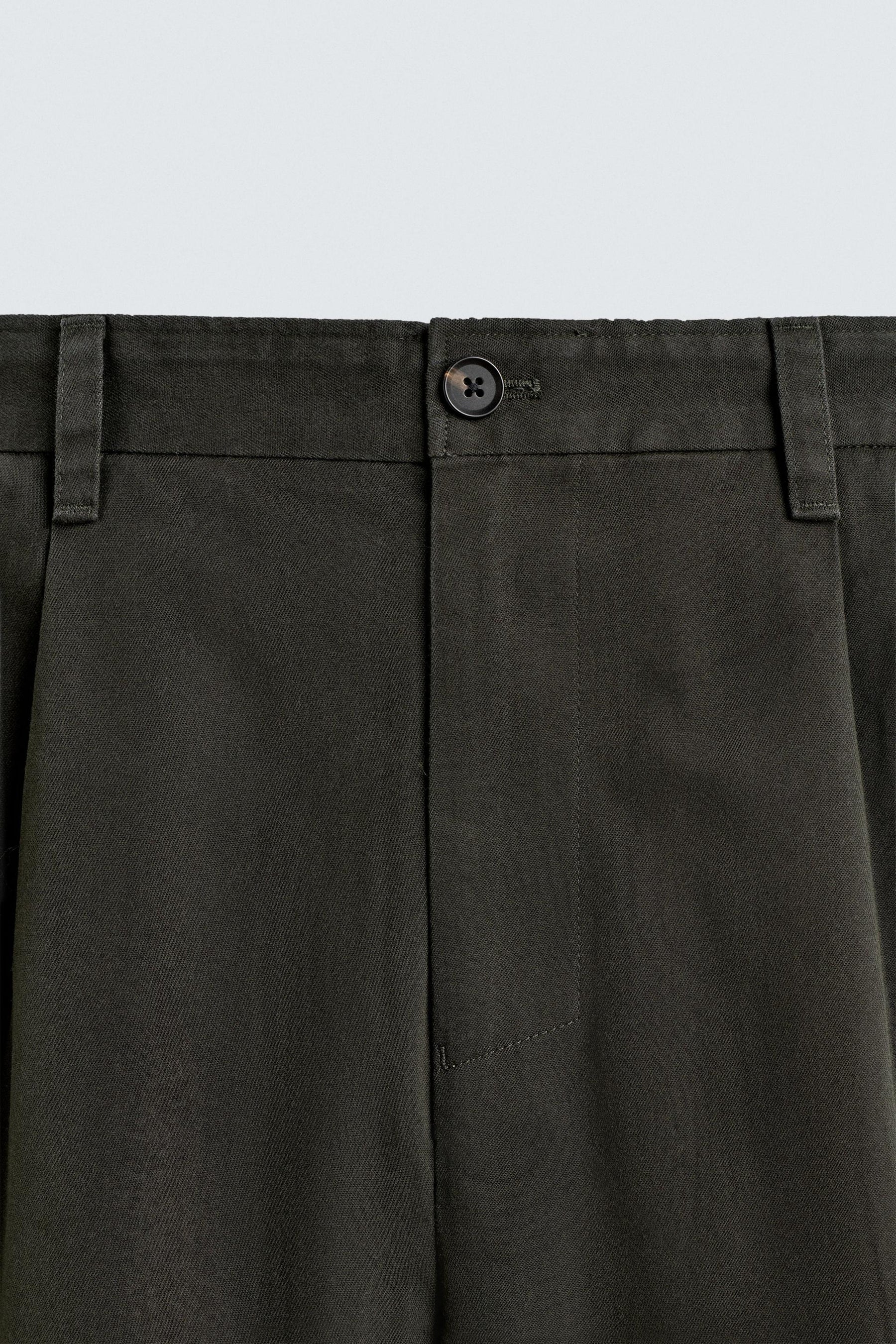 REGULAR FIT PLEATED TROUSERS - Image 8