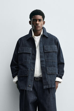 RELAXED FIT DENIM JACKET WITH POCKETS - Image 2