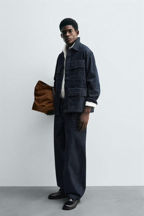 RELAXED FIT DENIM JACKET WITH POCKETS - Image 4