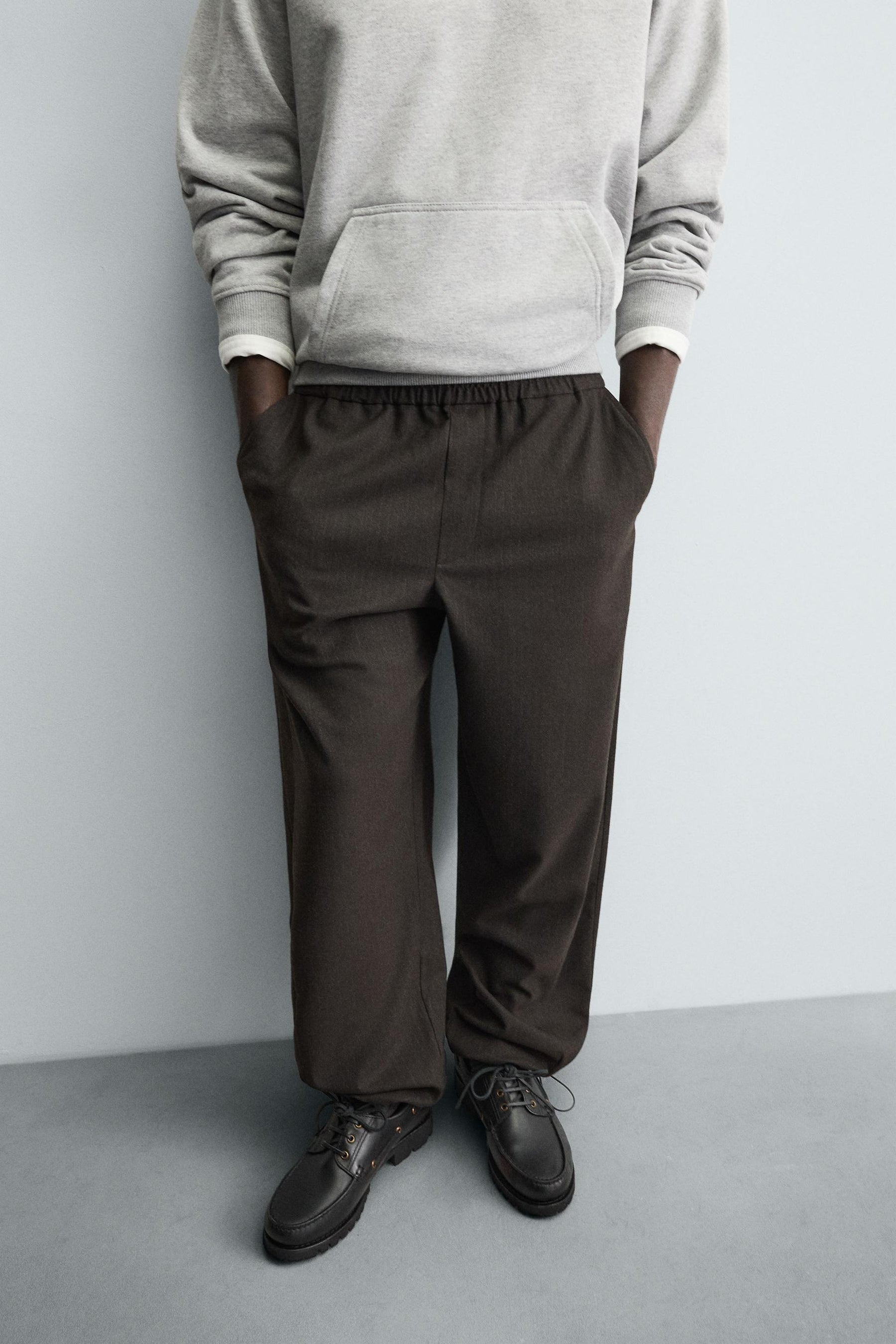 RELAXED FIT TEXTURED TROUSERS - Image 5