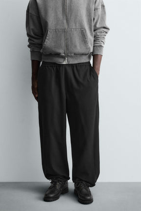 TEXTURED RELAXED FIT TROUSERS - Image 2