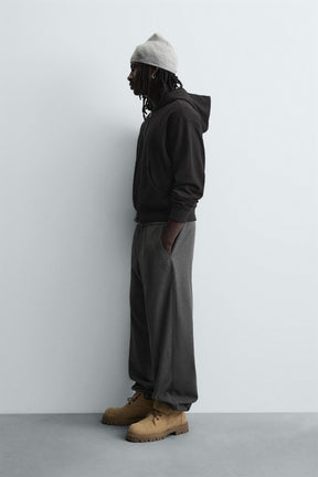 TEXTURED RELAXED FIT TROUSERS - Image 4