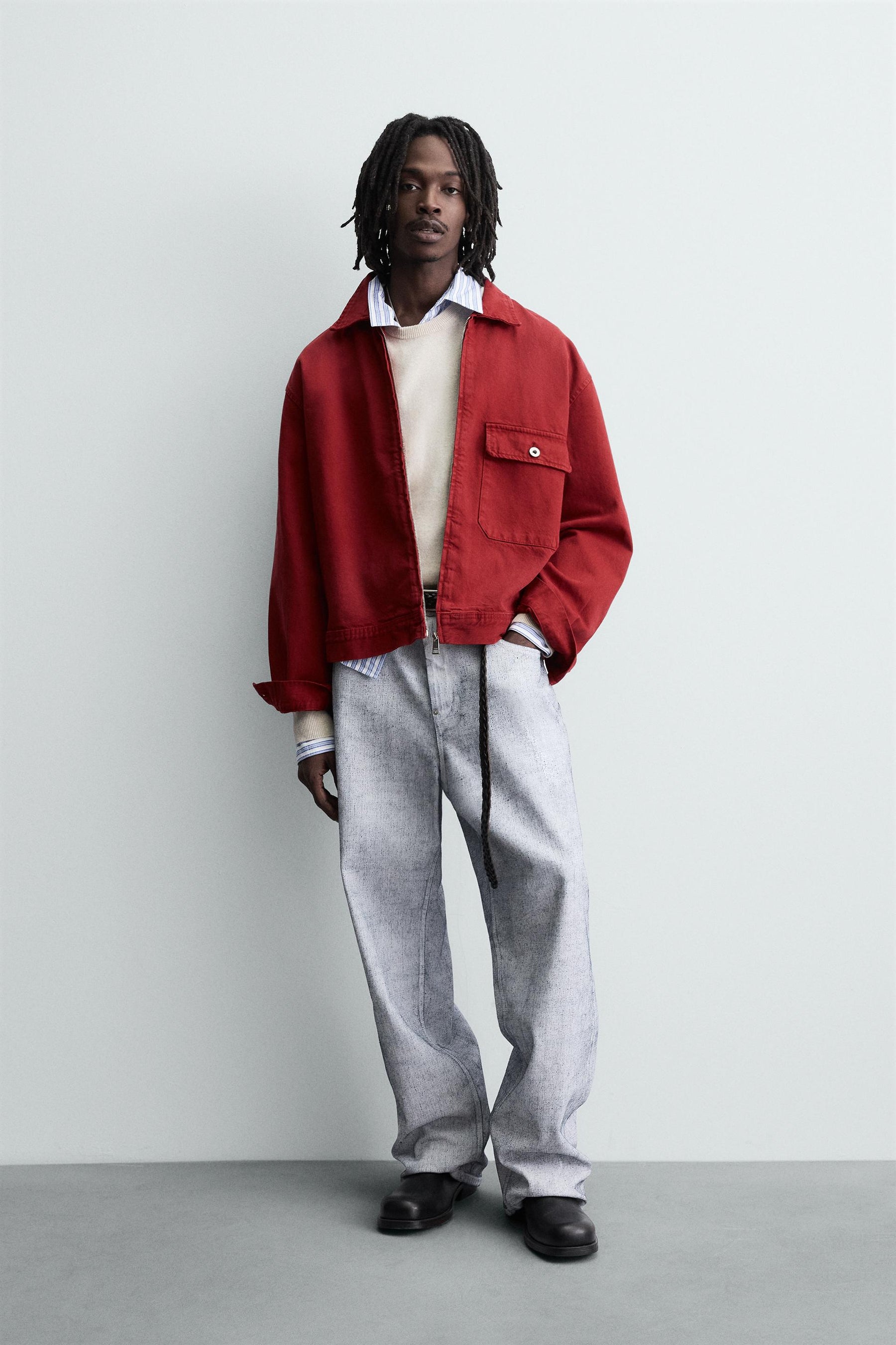 RELAXED FIT DENIM JACKET - Image 1