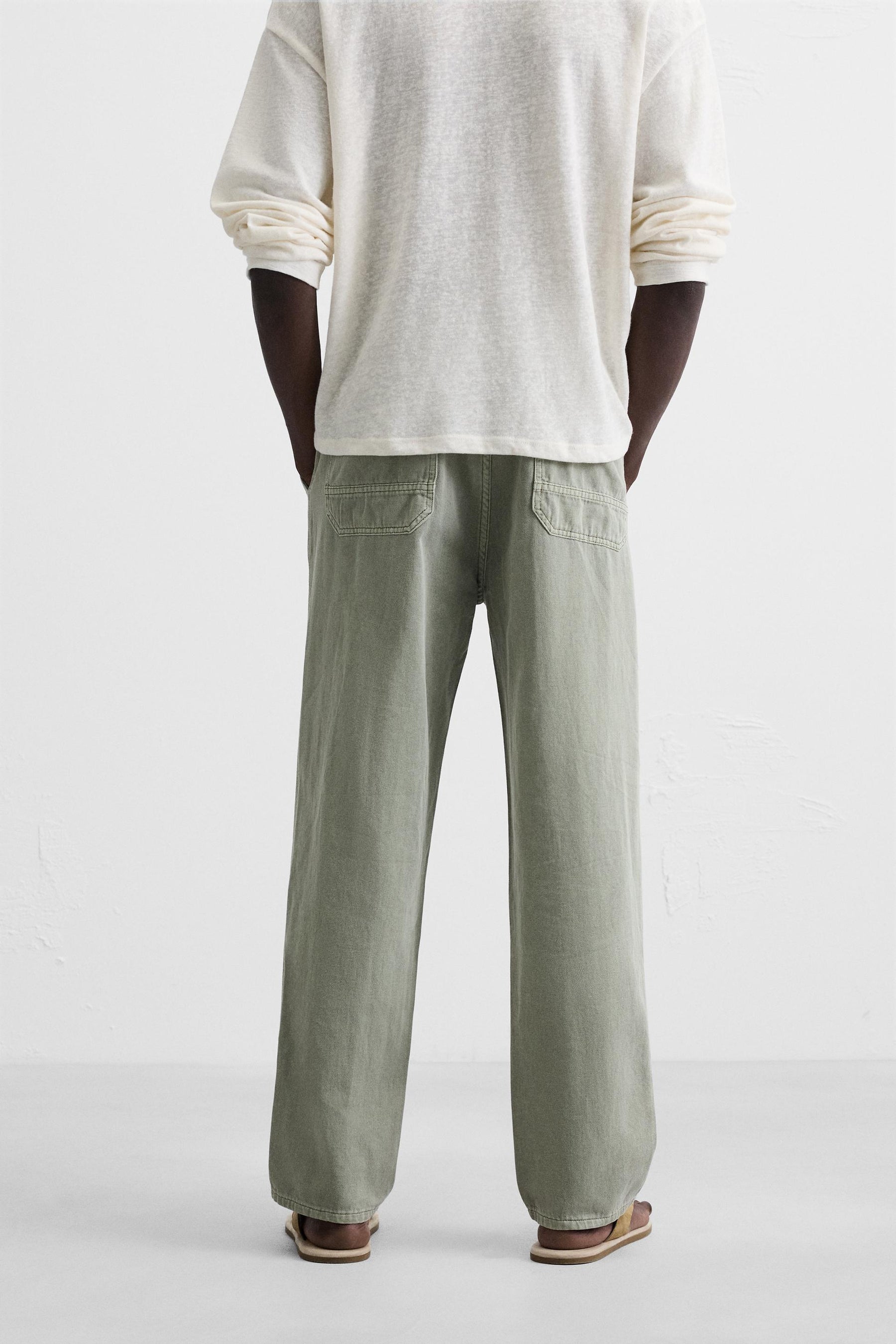 COTTON - LINEN TROUSERS - Image 3