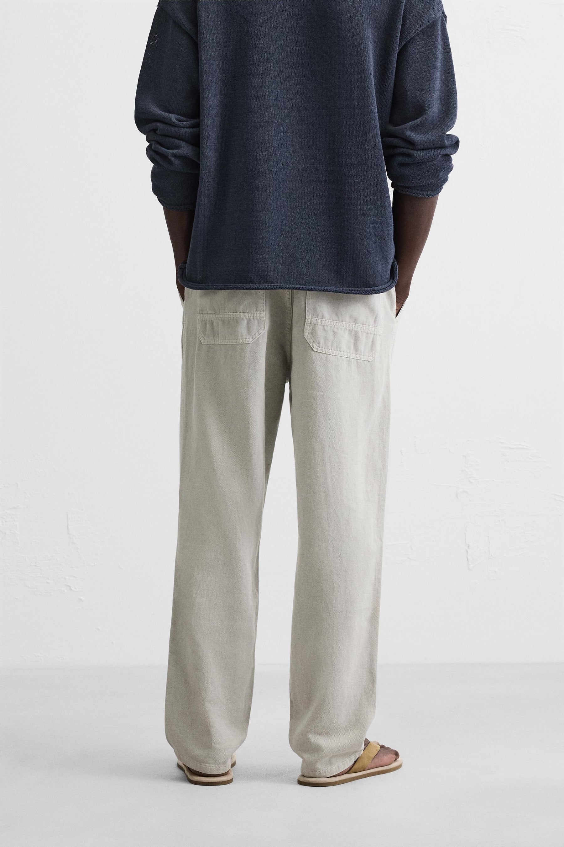 COTTON - LINEN TROUSERS - Image 3