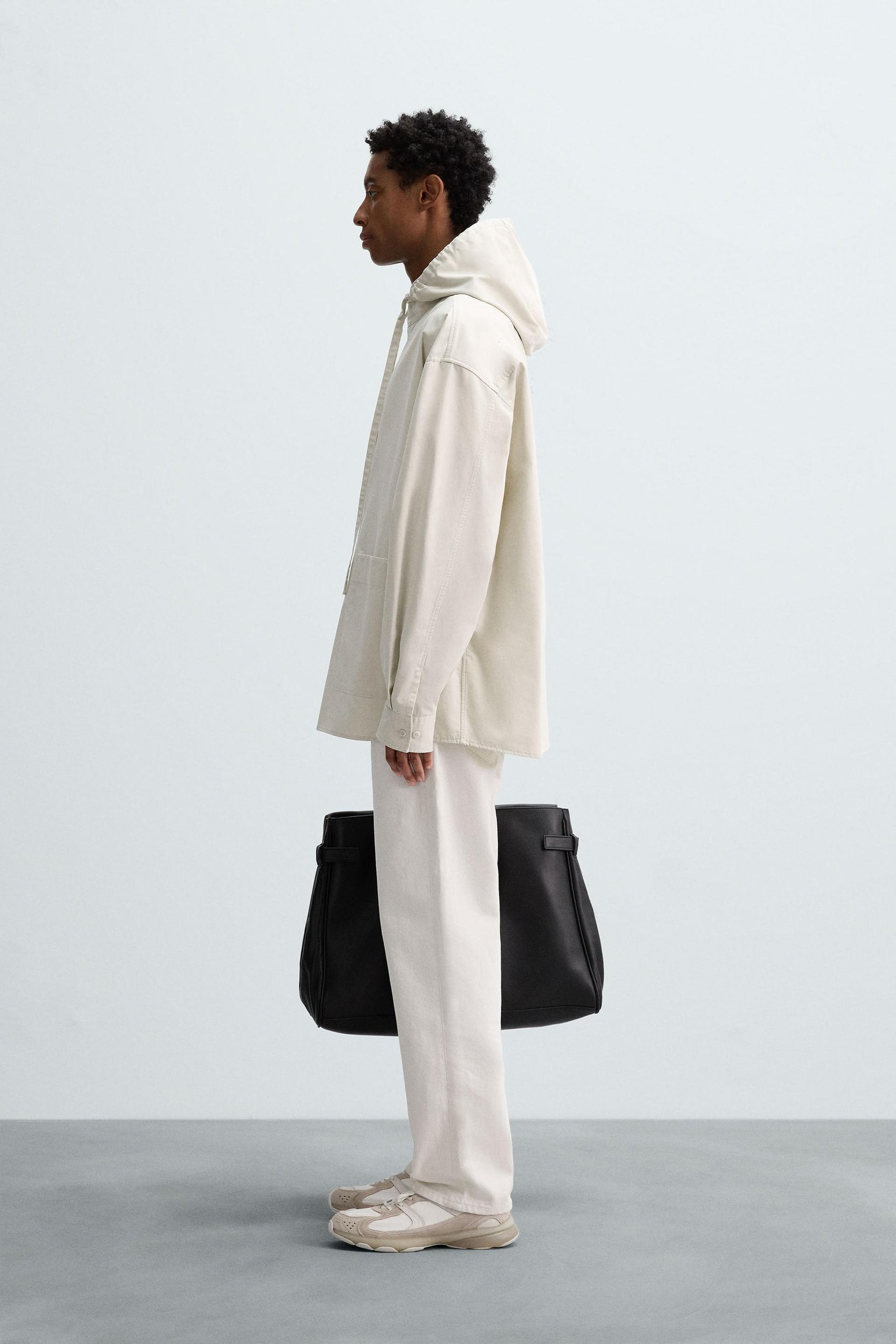 HOODED OVERSIZE FIT OVERSHIRT - Image 4