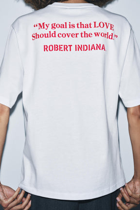 CONTRAST SLOGAN SHIRT