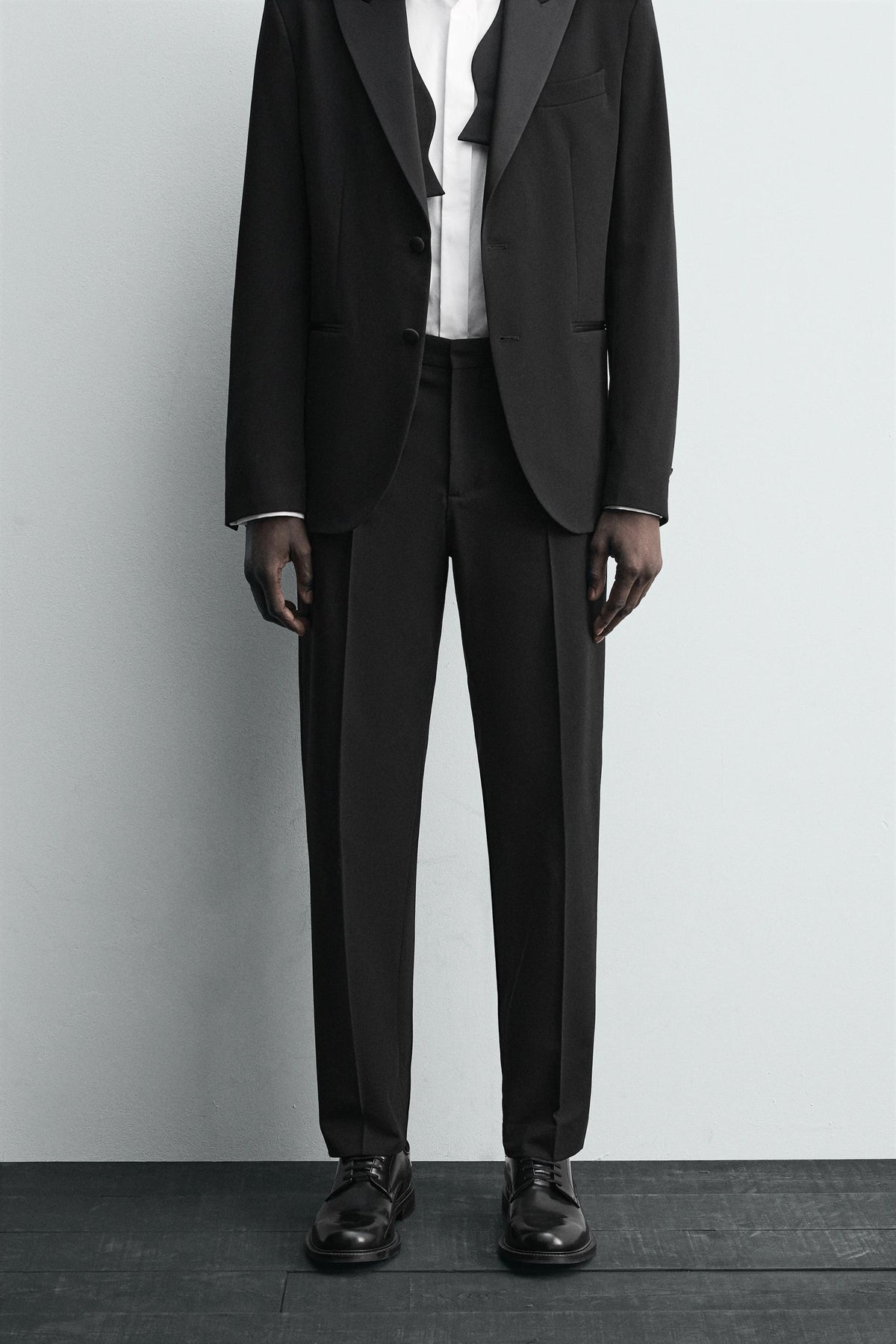 WOOL BLEND TUXEDO SUIT TROUSERS - Image 2