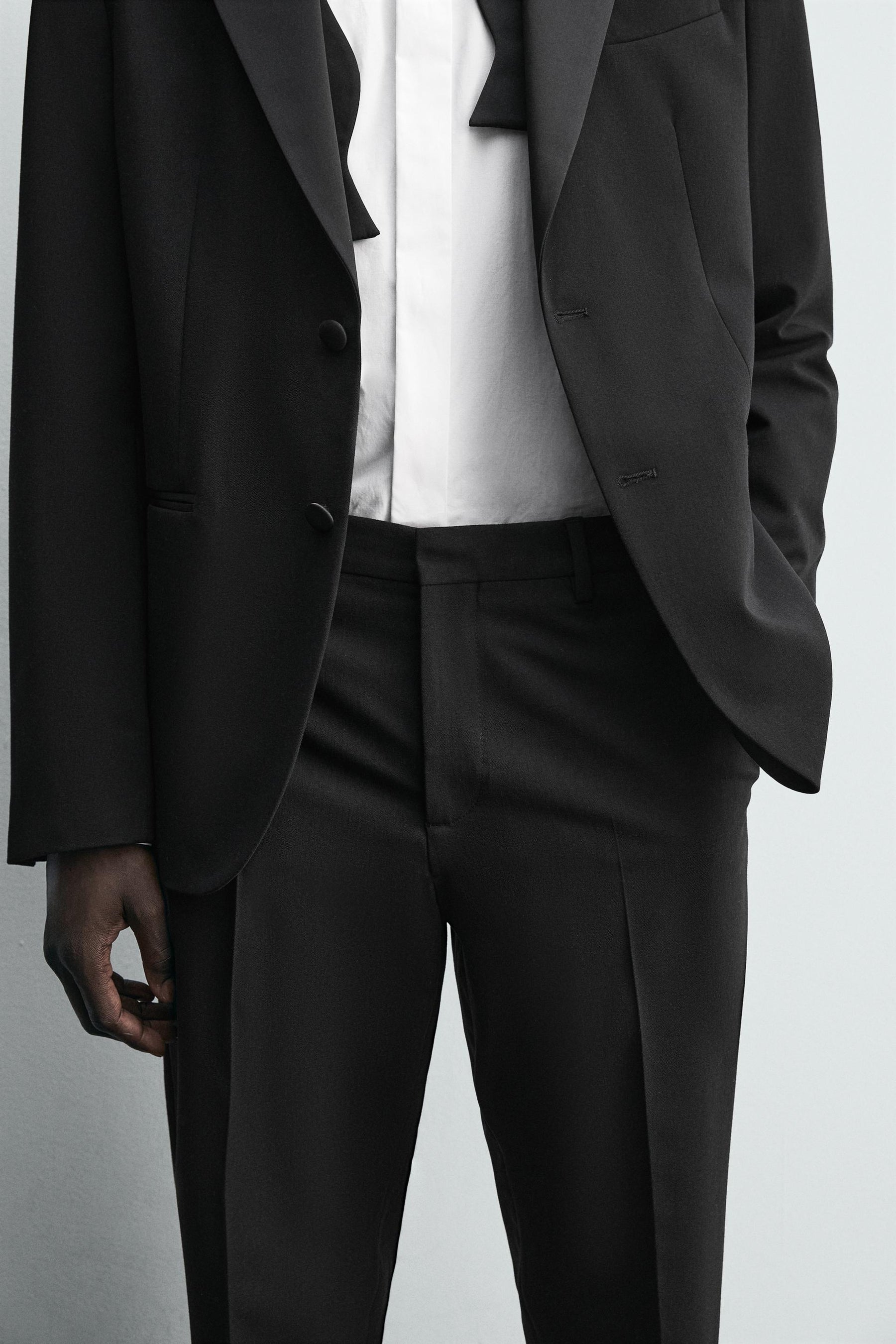 WOOL BLEND TUXEDO SUIT TROUSERS - Image 6
