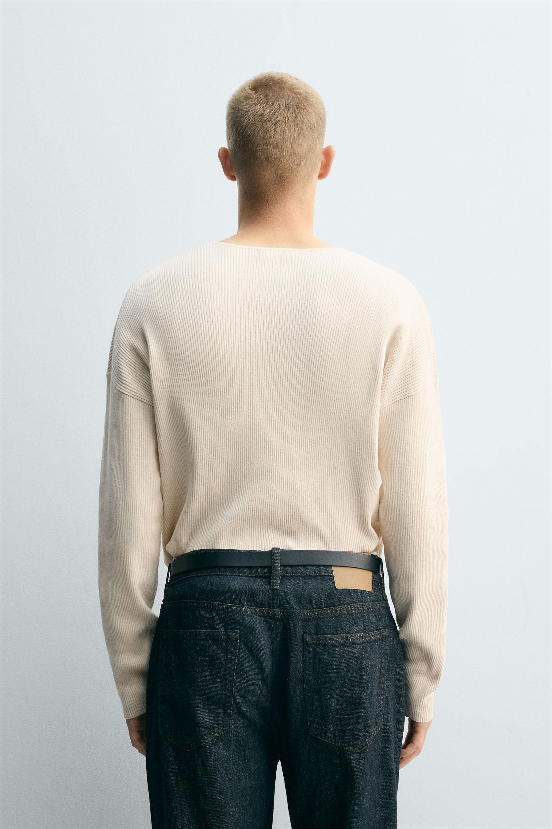TEXTURED RELAXED FIT SWEATER - Image 3