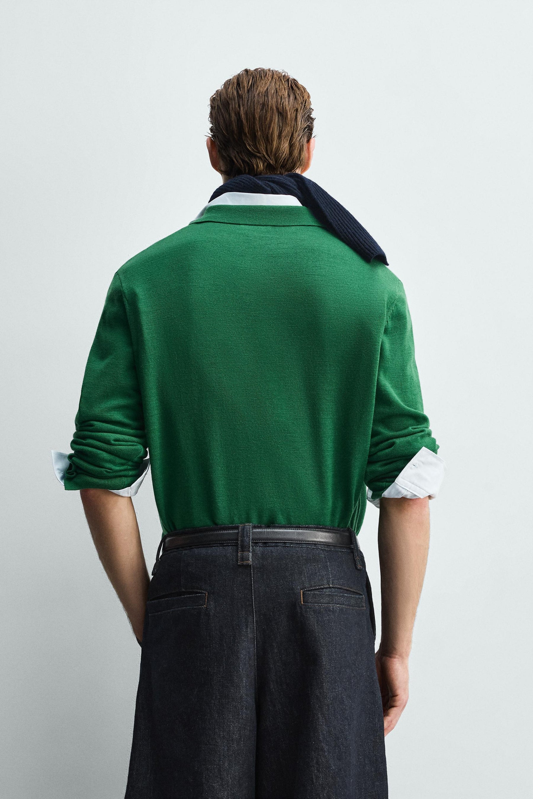 WOOL KNIT POLO SHIRT - Image 3