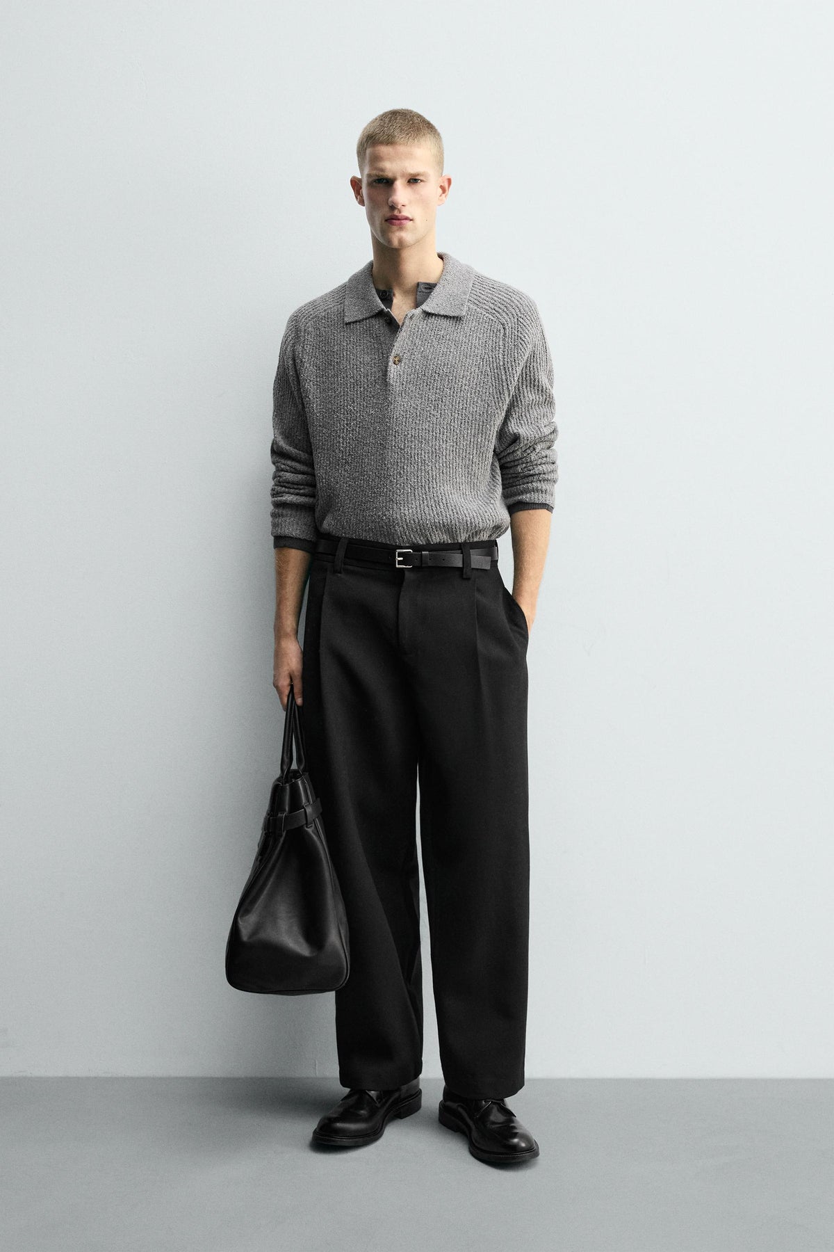 Textured Bouclé Polo