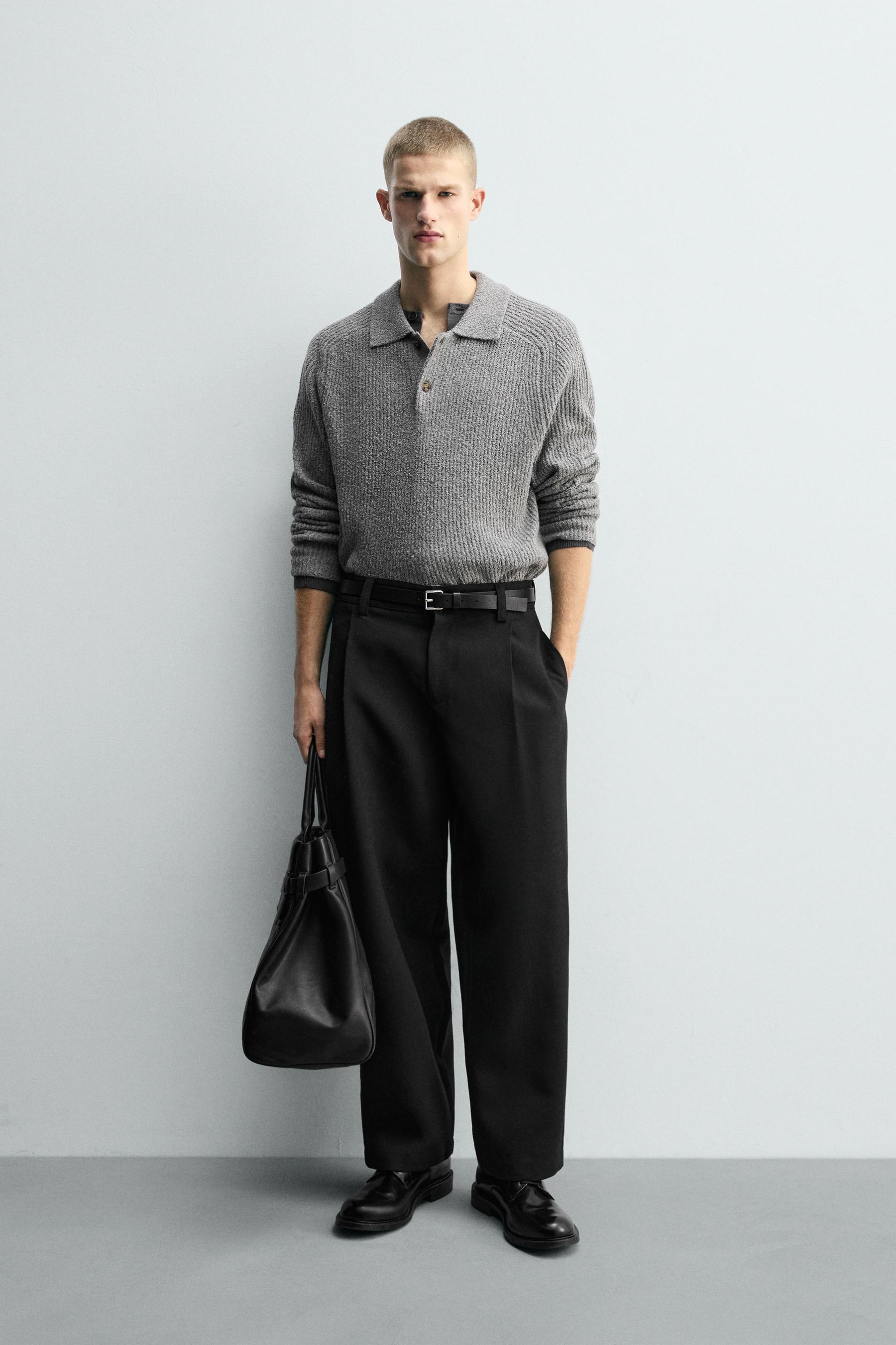 Textured Bouclé Polo