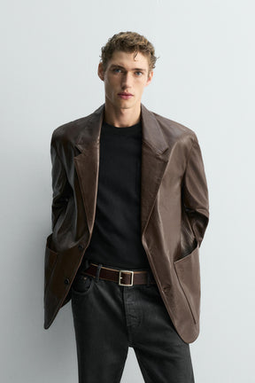 LIMITED EDITION LEATHER BLAZER - Image 2