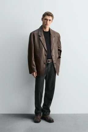 LIMITED EDITION LEATHER BLAZER - Image 1