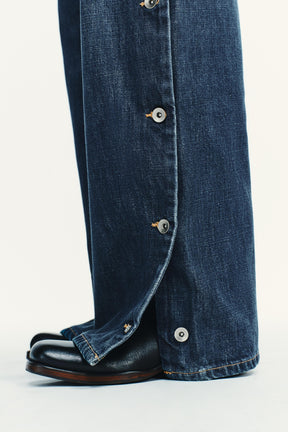 Baggy mid-waist jeans with