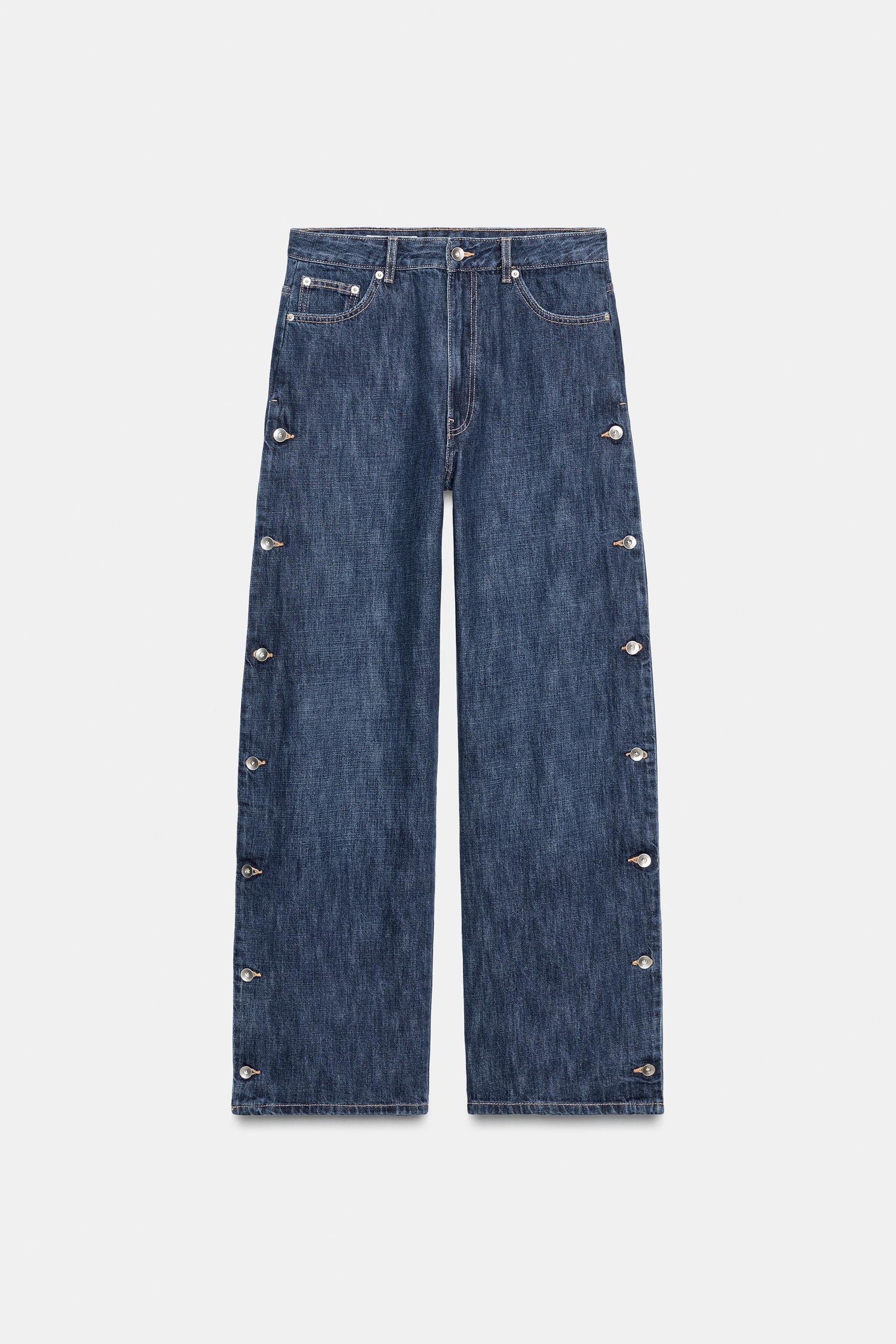 Baggy mid-waist jeans with