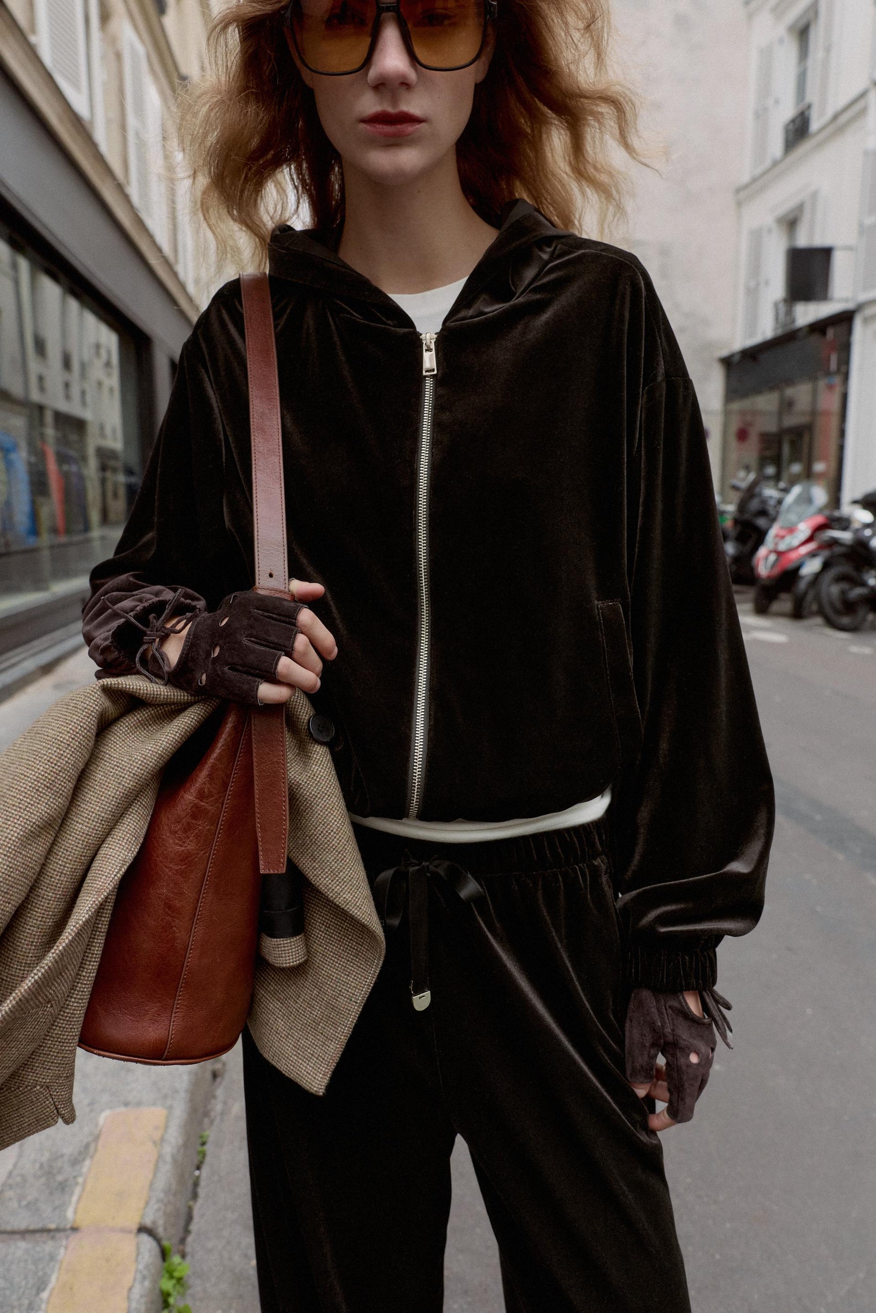 Velvet Hoodie Jacket