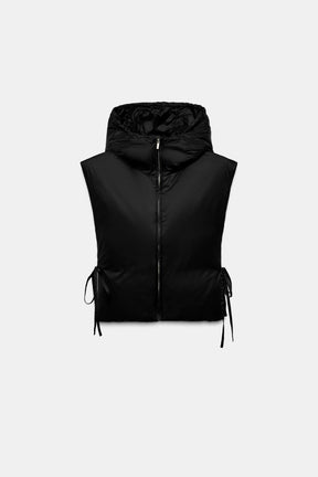 FEATHER DOWN GILET WITH TIES - Image 5
