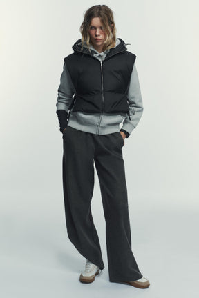 FEATHER DOWN GILET WITH TIES - Image 1