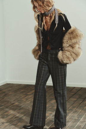 FAUX SUEDE SHIRT WITH