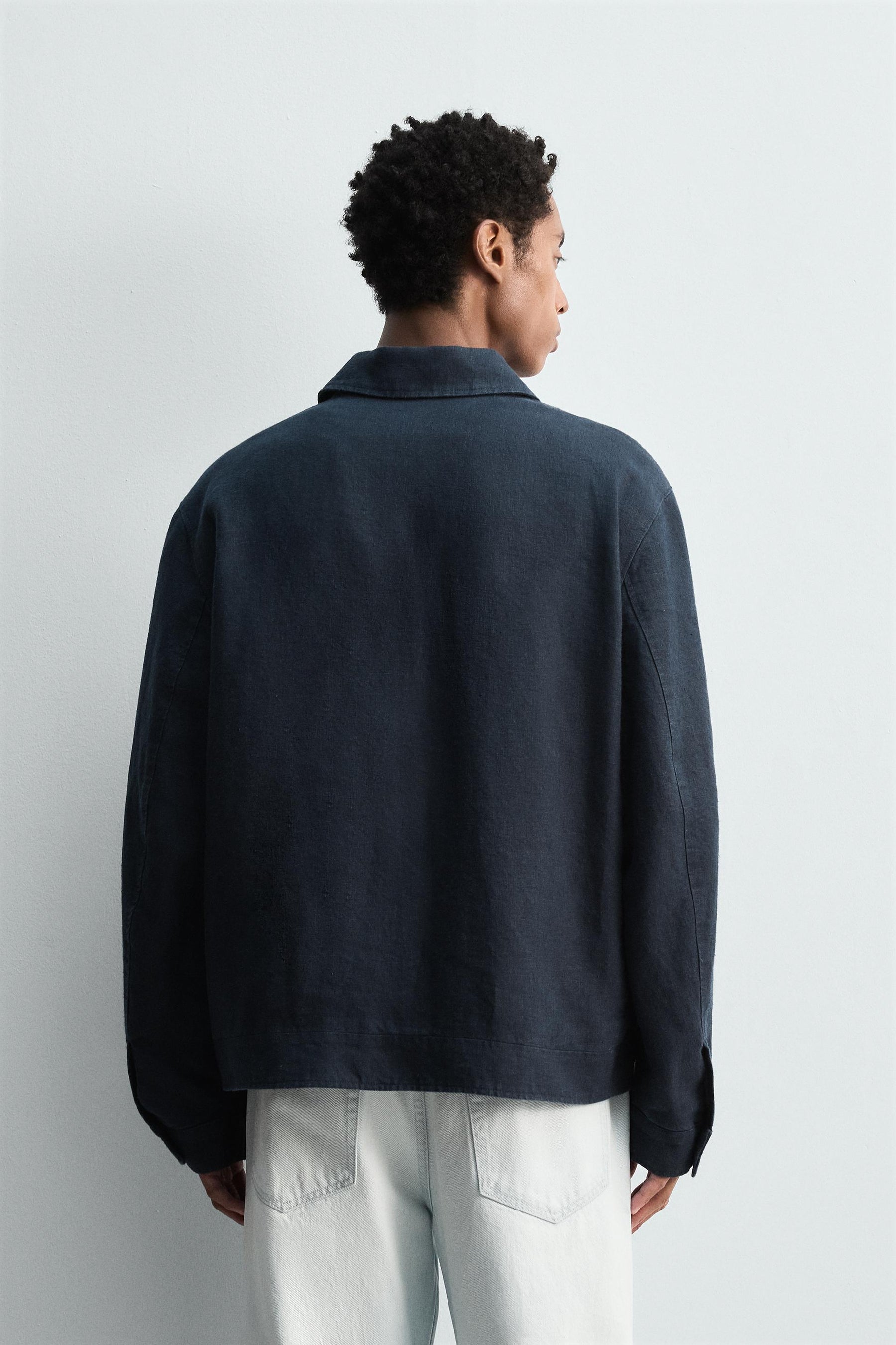 REGULAR FIT 100% LINEN JACKET - Image 3