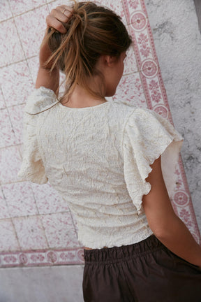 METALLIC JACQUARD TOP
