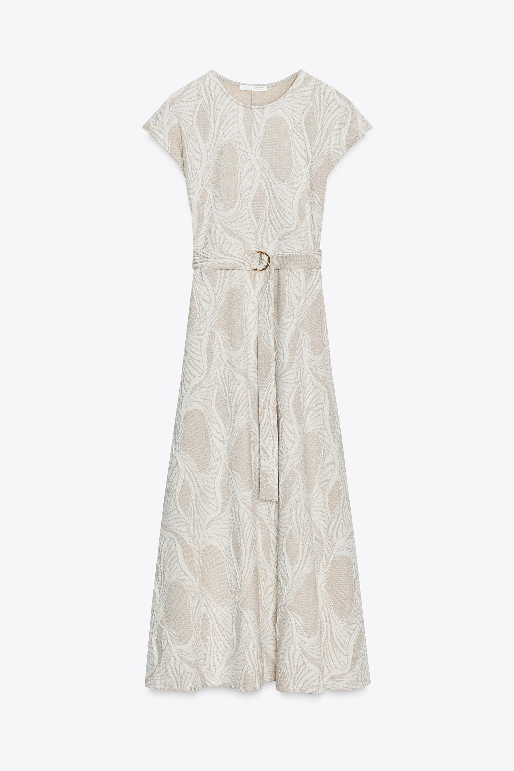 JACQUARD DRESS WITH BELT - Image 4