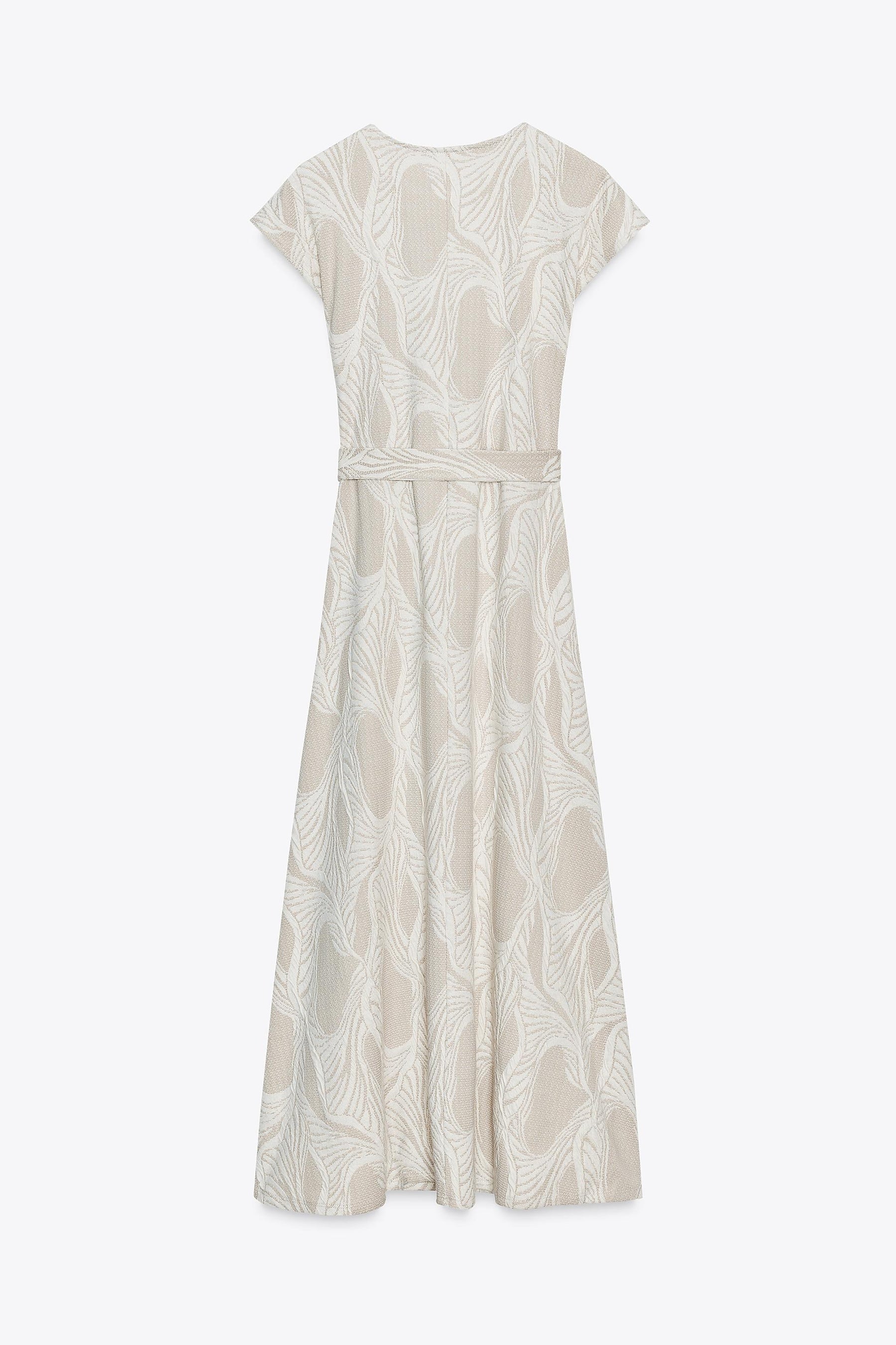 JACQUARD DRESS WITH BELT - Image 5