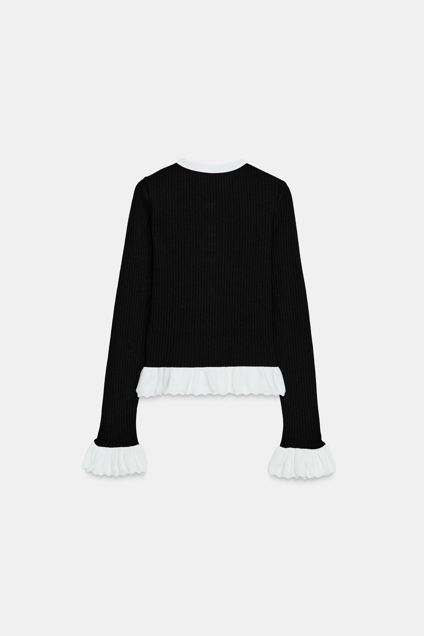 Contrast Knit Cardigan