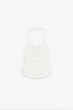 HALTER TOP WITH BOWS
