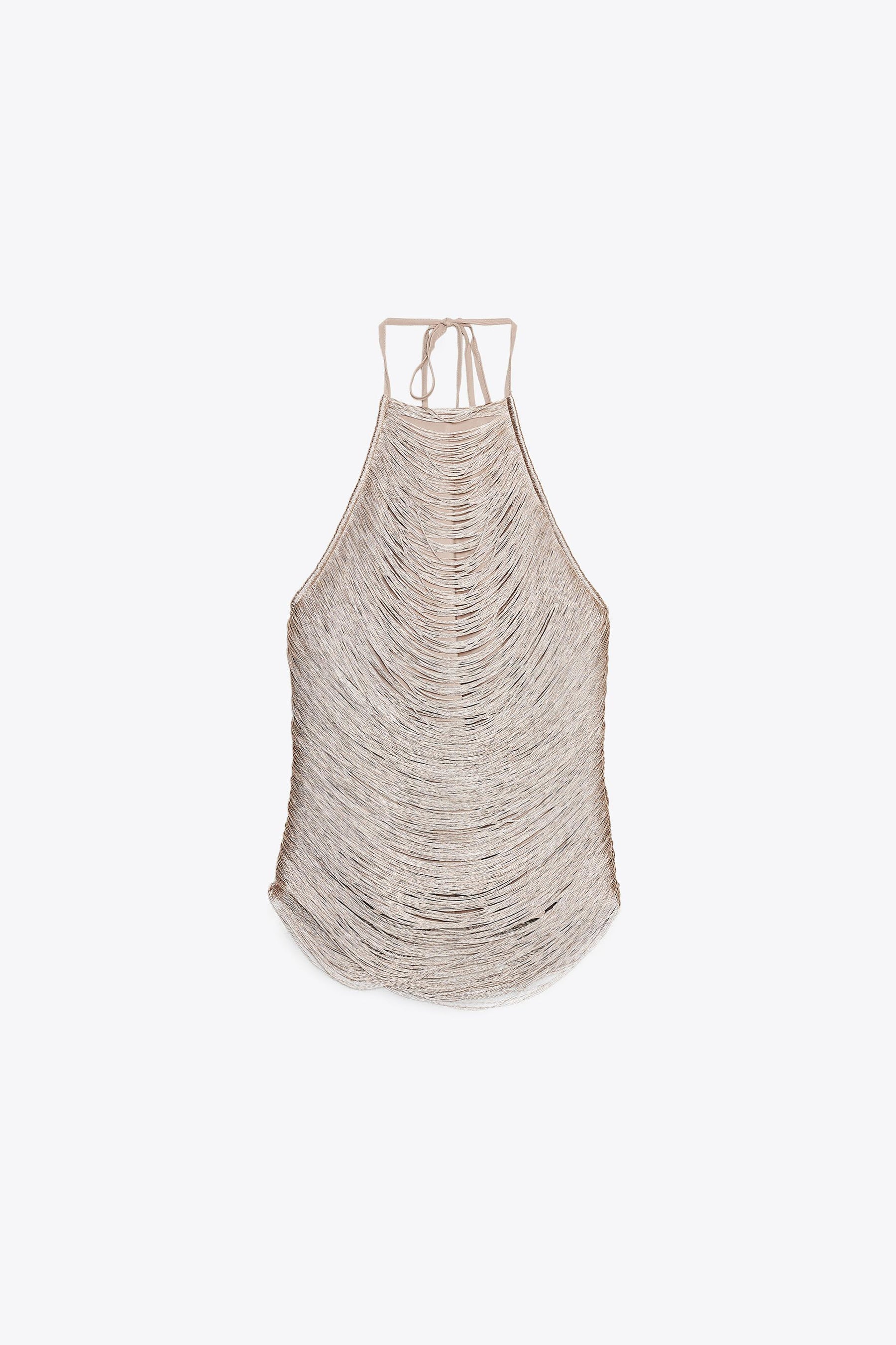 Fringed Halter Top