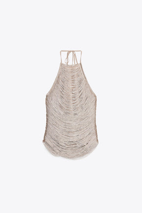 Fringed Halter Top
