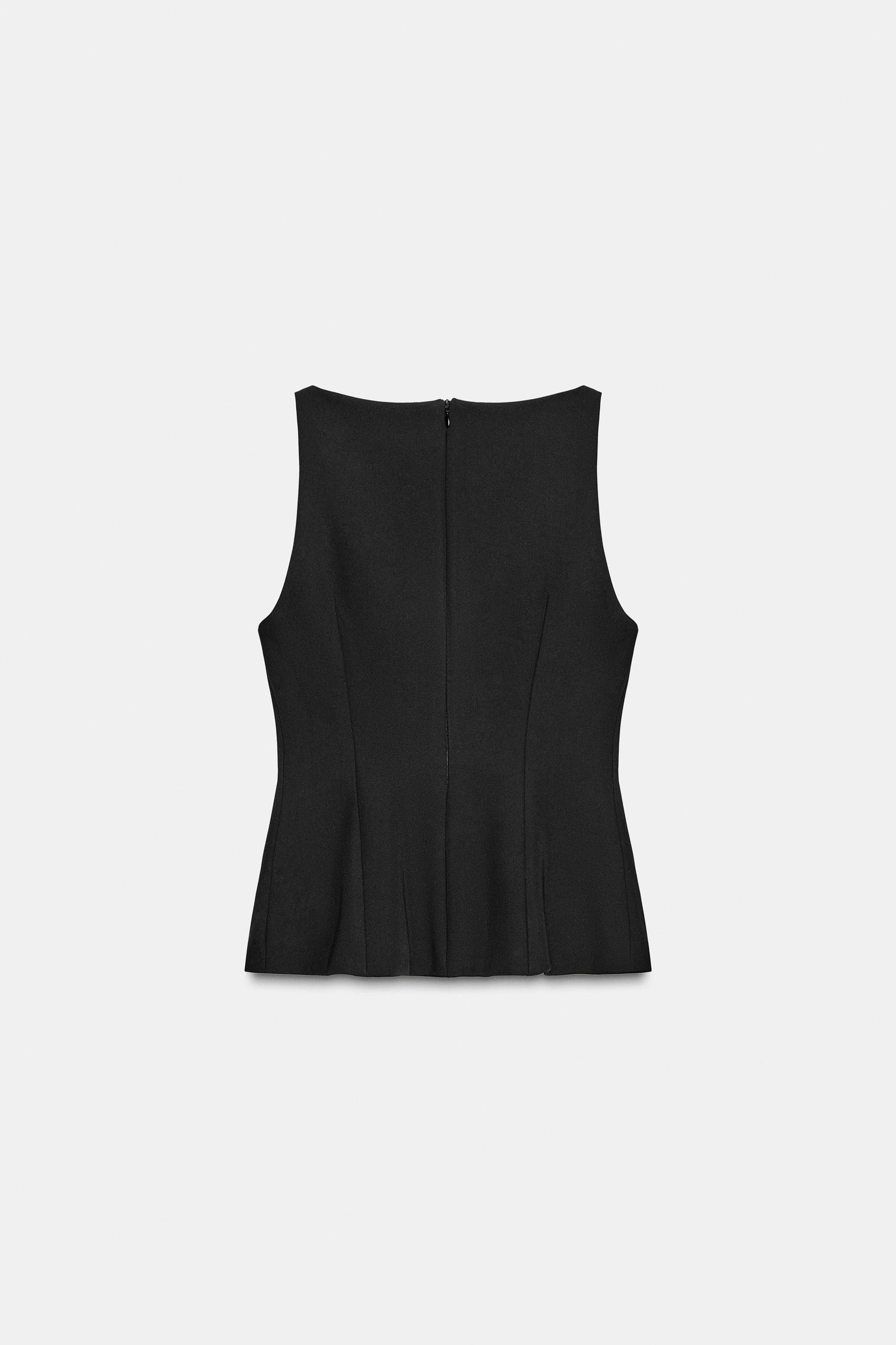 RHINESTONE-BUTTON TOP