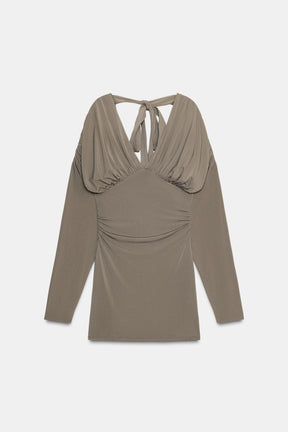 VOLUMINOUS SHORT DRESS - Image 8