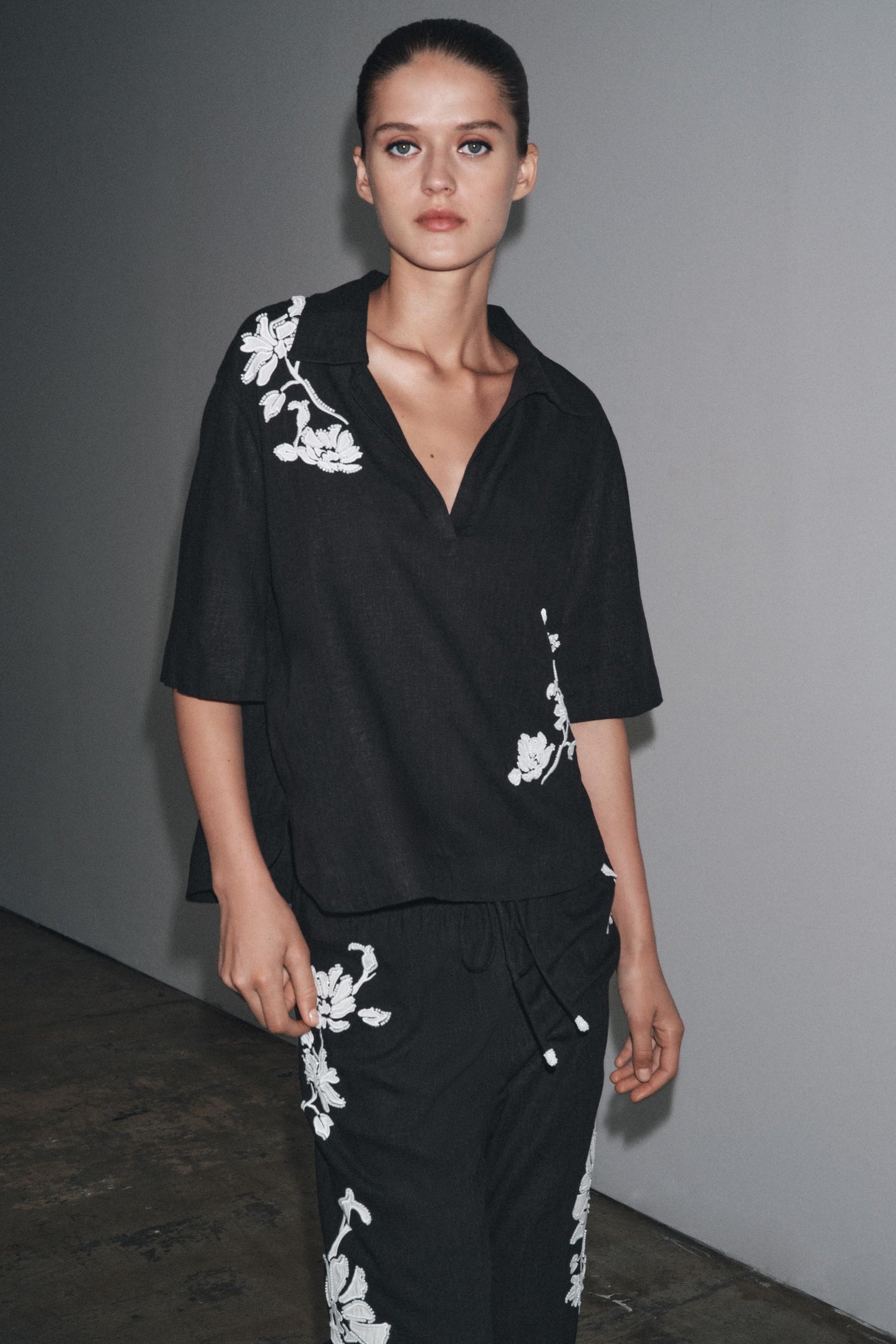 Beaded Embroidery Shirt