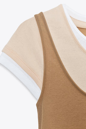 Contrast Layered Shirt