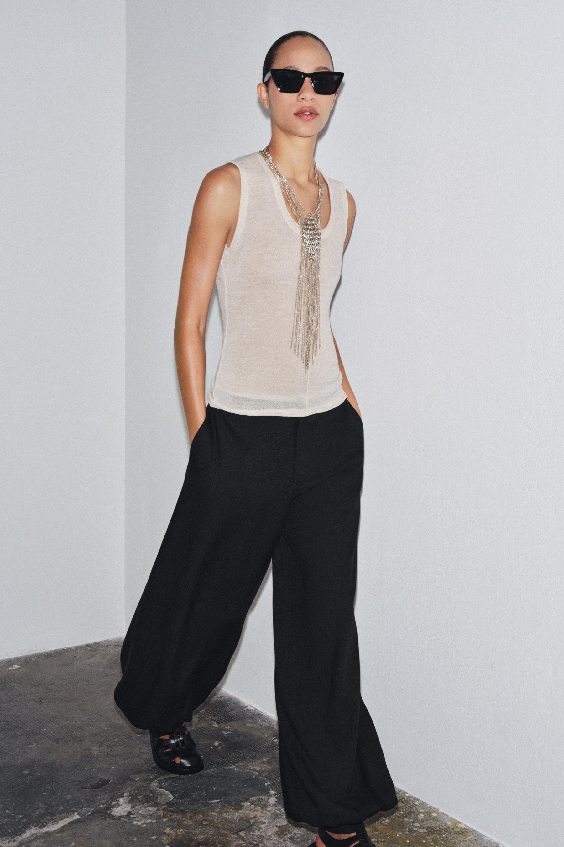 Wool Blend Sleeveless Top