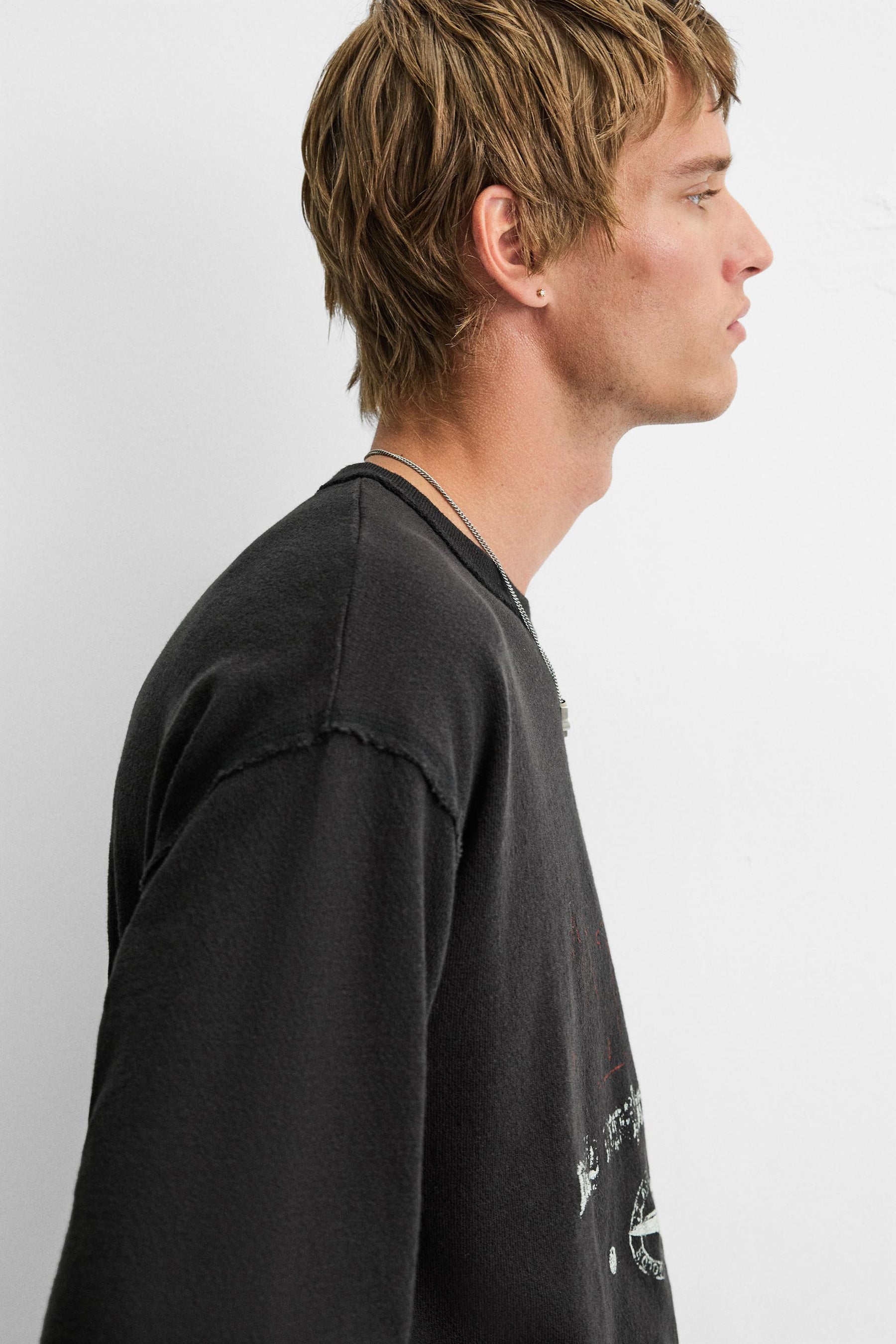 PRINTED WASHED KNIT T-SHIRT - Image 6