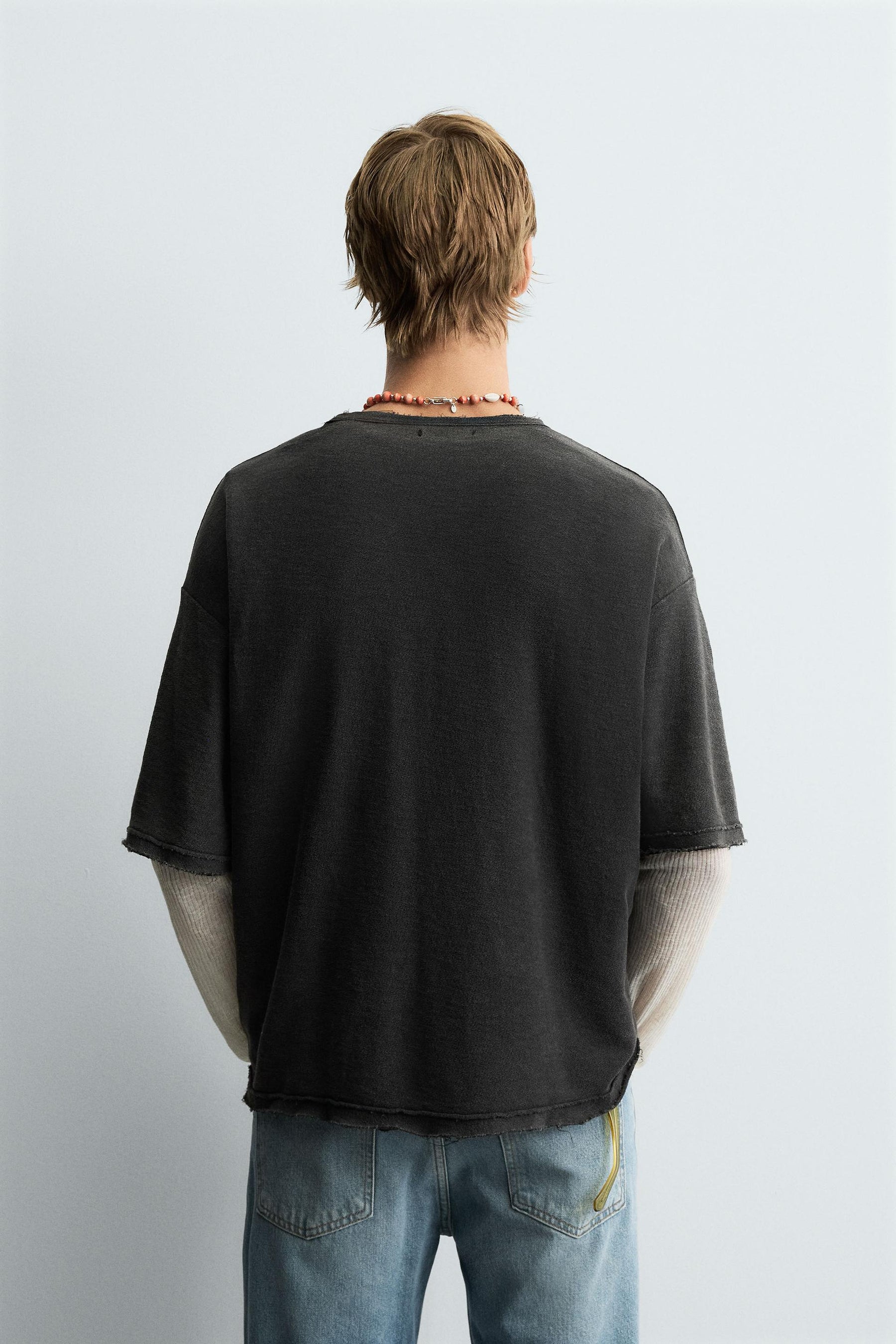 WASHED PRINTED KNIT T-SHIRT - Image 3