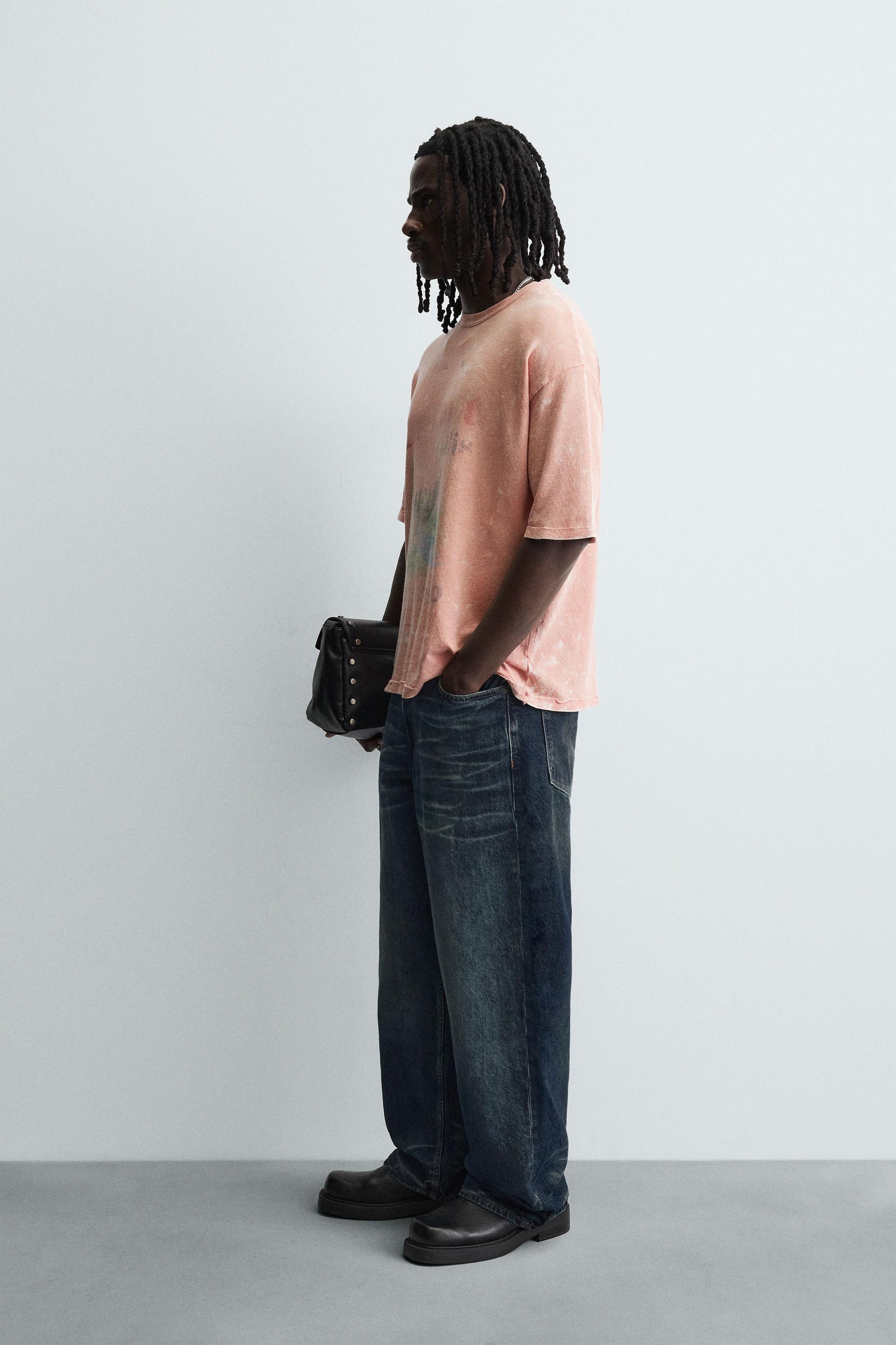 WASHED PRINTED KNIT T-SHIRT - Image 4