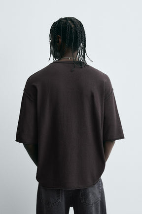 WASHED PRINTED KNIT T-SHIRT - Image 3