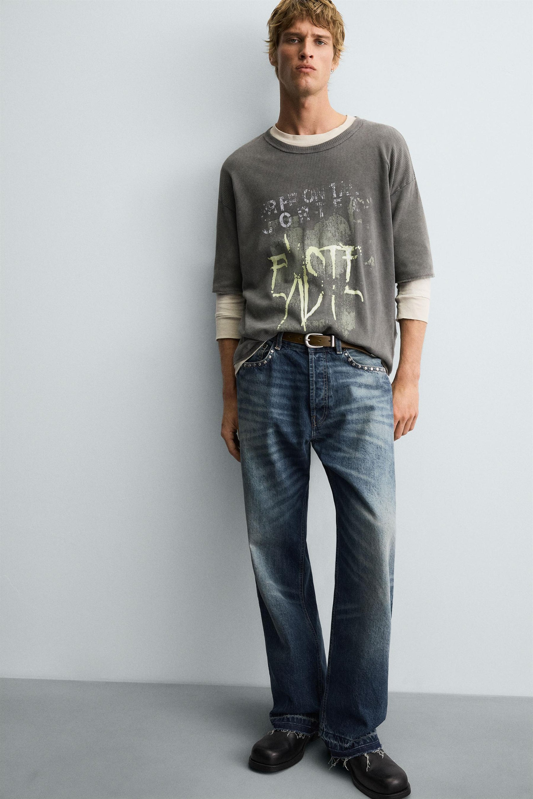 WASHED PRINTED KNIT T-SHIRT - Image 7