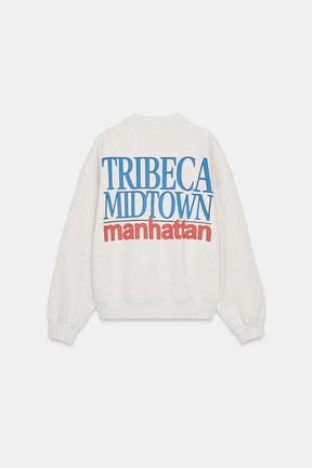 Contrast Slogan Sweatshirt